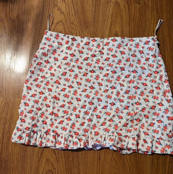 ZARA floral linen blend skirt - Picture 2 of 4